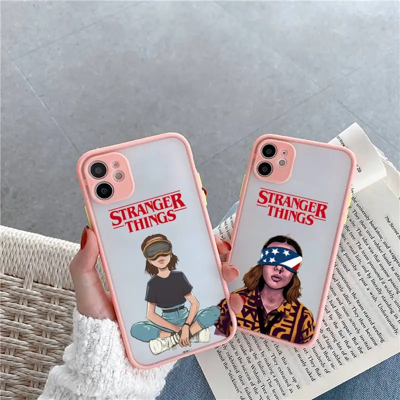

Stranger things American TV Series Phone Cases Matte Transparent for iPhone 7 8 11 12 s mini pro X XS XR MAX Plus cover funda