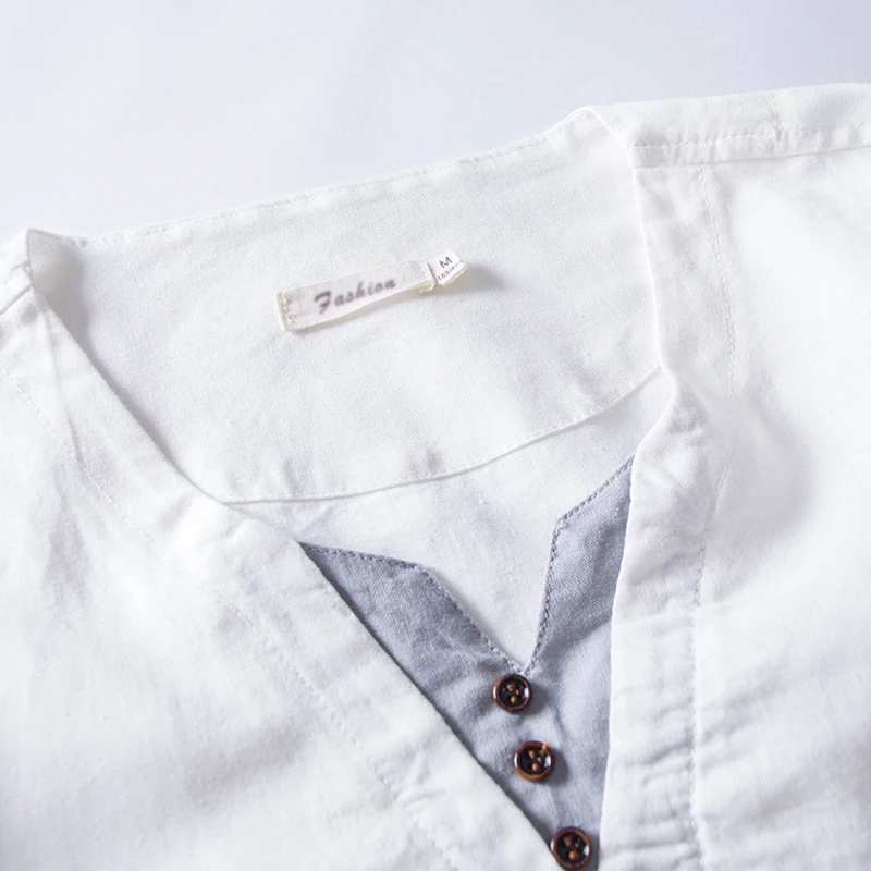 

2020 New style Men's summer High quality cotton linen Short sleeve T-shirts/Male slim fit loose leisure T-shirts Plus size S-4XL