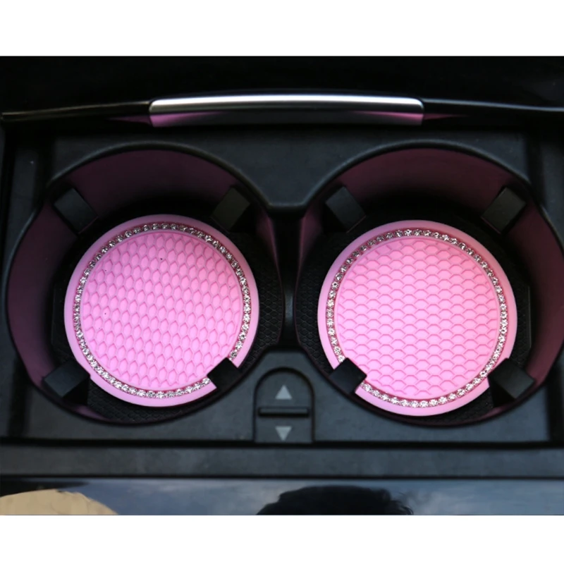 

Car Cup Coaster 2PCS, Car Accessories,Rhinestone Anti Slip Insert Coaster, Suitable for Most Car Interior, Car for Women,Party
