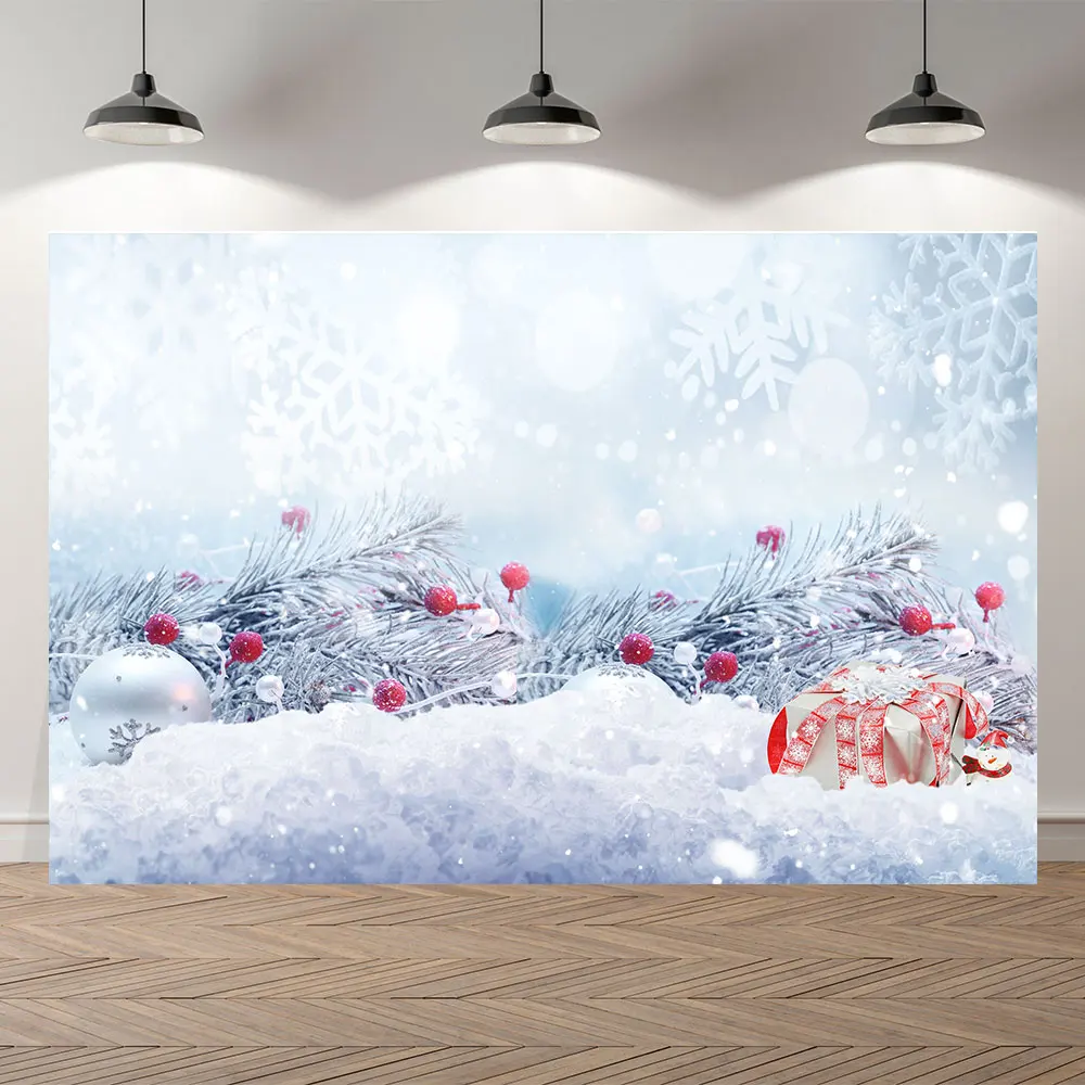 

Seekpro Photography Background Merry Christmas happy new year party cartoon snow forest Backdrop Photo Photocall