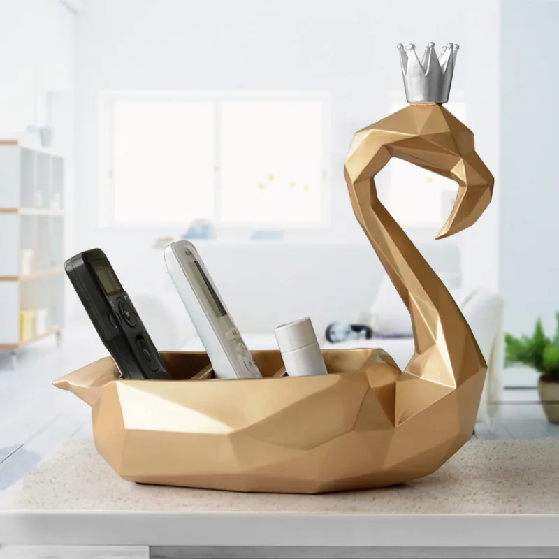 

FLAMINGO FIGURINE STORAGE BOX ANIMALS BIRD STORAGE ORGANIZER ART SCULPTURE RESIN ART&CRAFT HOME DECORATION ACCESSORIES WR27
