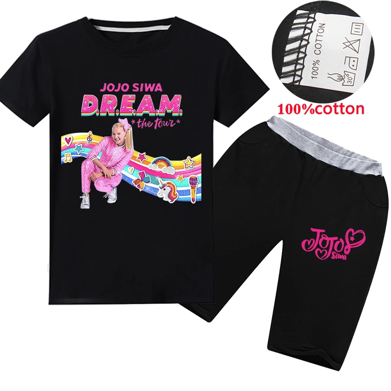 Комплект детской одежды JOJO Siwa летняя детская одежда хлопковая футболка с