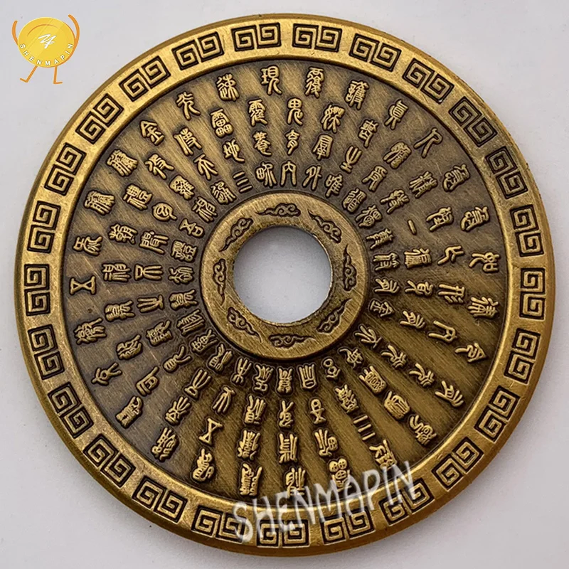 Золотой светильник из чистой латуни памятная монета защита от заклинаний