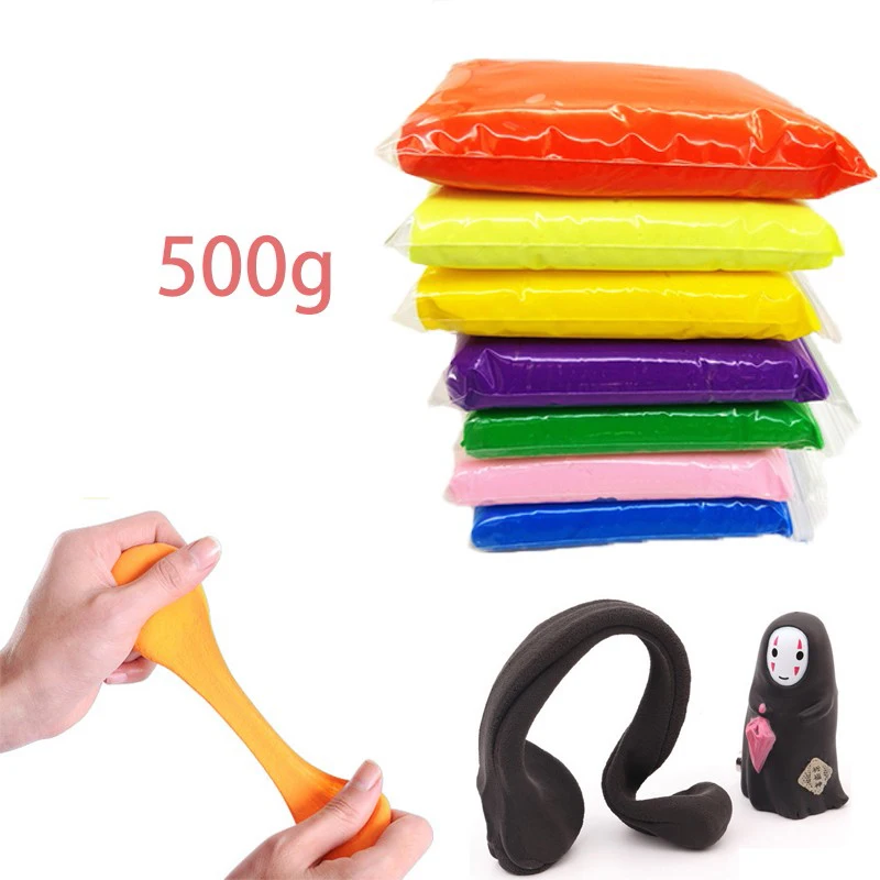 

500g Mega Polymer Clay Super Light Soft Modeling Diy Children For Fluffy Putty Cloud Slime Plasticine Polymer Kid Antistress Toy