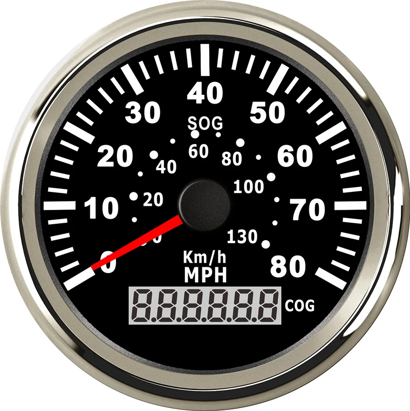 universal 85mm tuning auto Marine GPS Speedometer car meter 0-80MPH 130KM/H Speed Gauge 9-32V With Red Backlight atv tachometer |