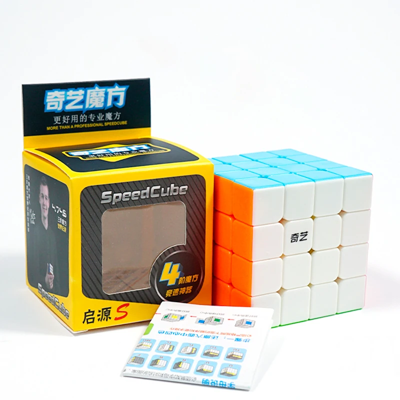 QiYi Qiyuan 4x4 magic speed cube оригинальные черные Кубики головоломки для соревнований