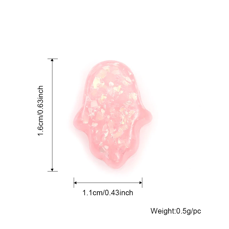 Подвески 10 шт./лот из смолы с голубым опалом и ладонью для изготовления ювелирных