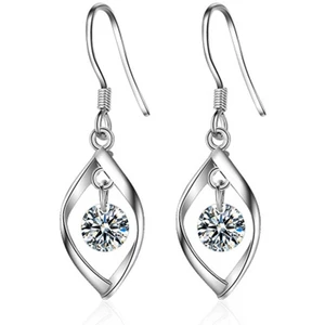 Hot Sale 925Sterling Silver Fashion Women Jewelry Suitable for Valentines Day Birthday Gift Temperament Pendant Zircon Earrings