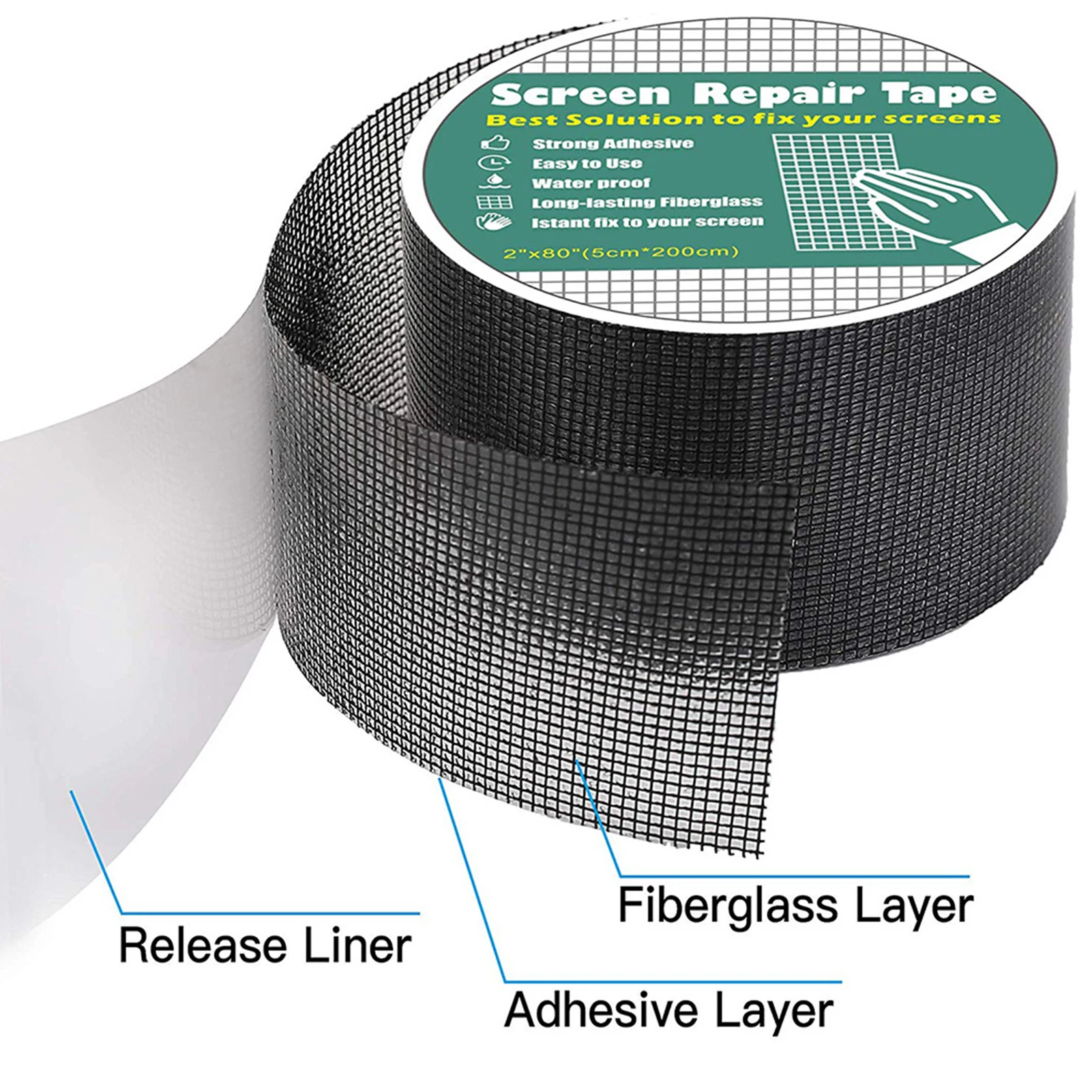 Комплект для ремонта оконных экранов прочная клейкая водонепроницаемая