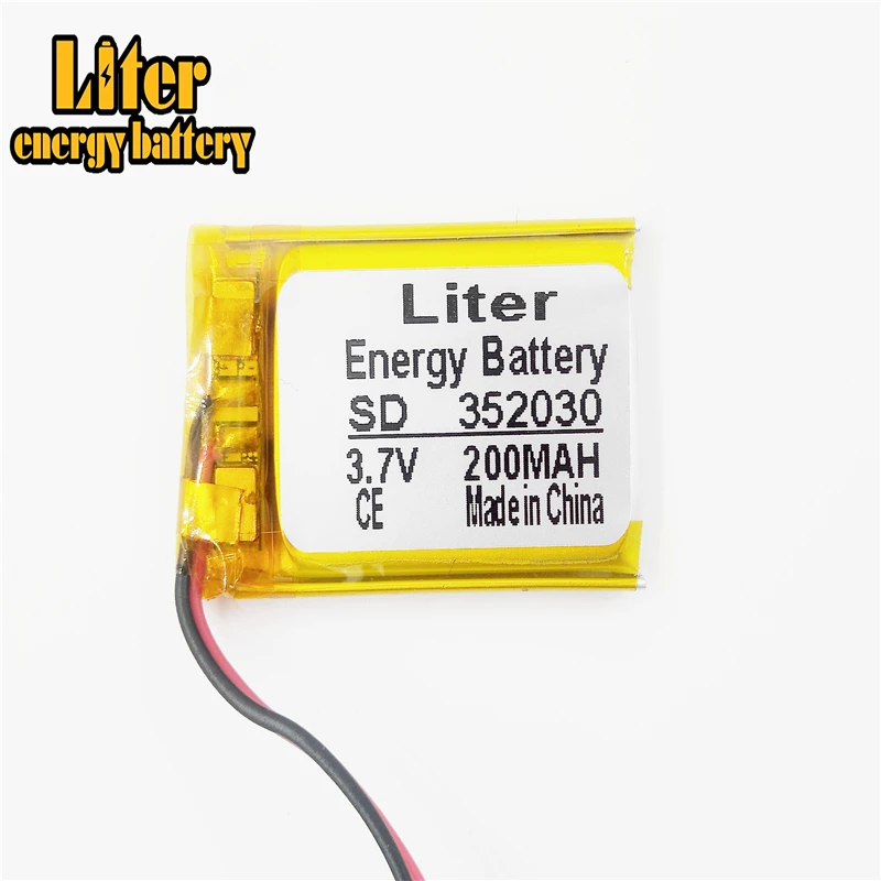 

The new polymer battery 352030 3.7V 200mah battery Bluetooth headset MP3 MP4 MP5 HM Music player