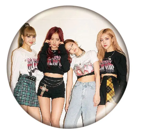 D KPOP Черный Розовый альбом брошь, значок на булавке аксессуары для одежды шляпа украшение для рюкзака 1 шт. брошь на заказ булавки - Окраска металла: D