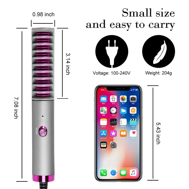 

Hair Dryer Brush Hair Straightener Brush Comb US Plug with Lcd Display Facial Body Skin Moisture Oil Tester Handheld