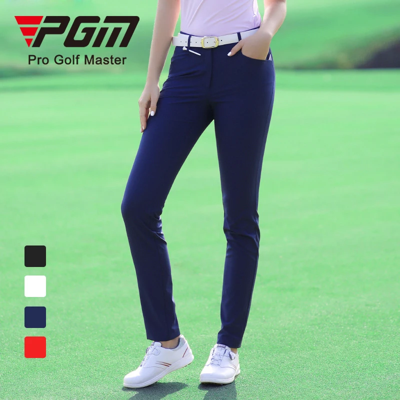 PGM Golf Sportswear Women Training Long Pants Lady Spring Summer Slim Fit Stretch Breathable Outdoor Golf Trousers 4Colors