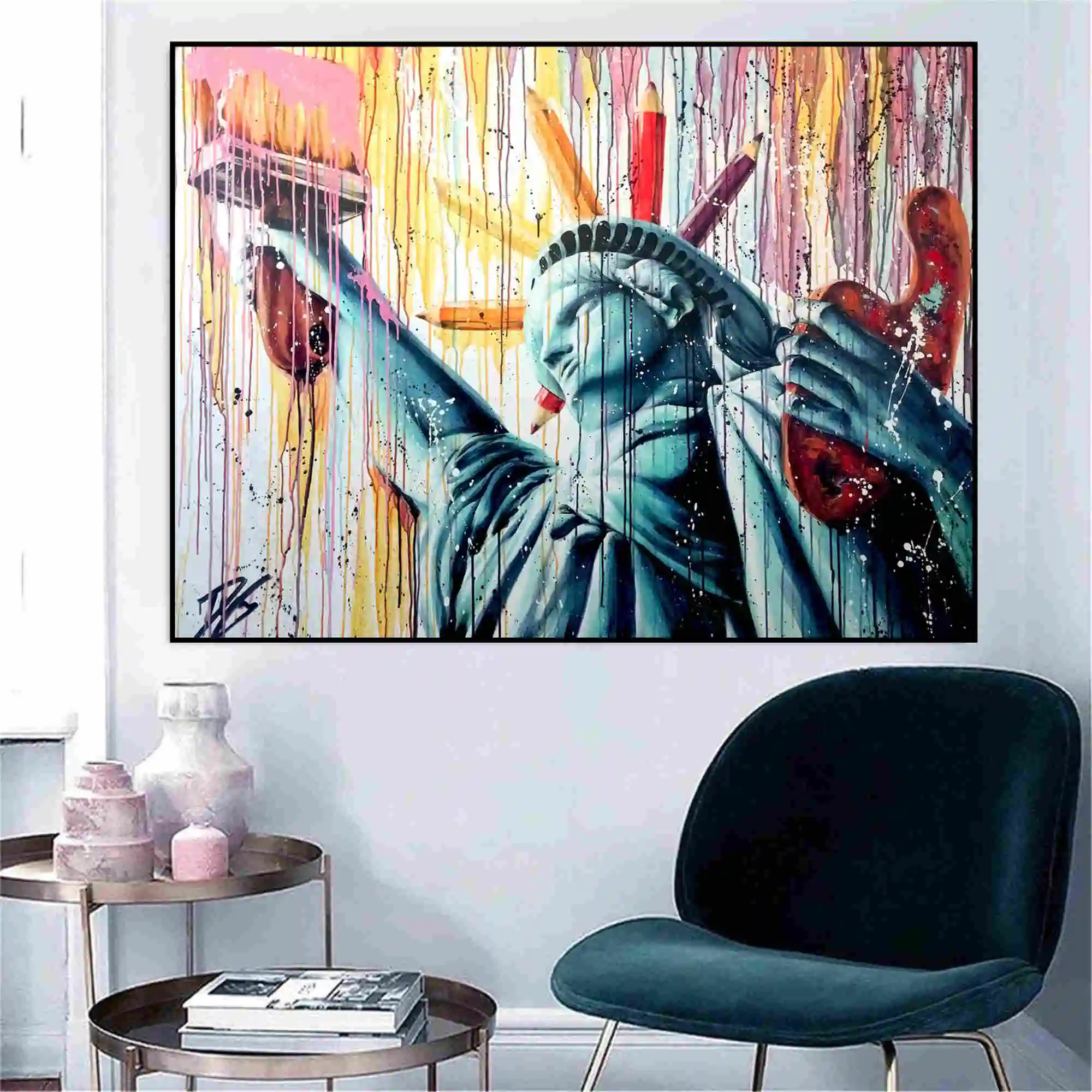 

Be Creative Canvas Oil Painting, Graffiti Art, Modern Pop Art, Graffiti Style Original Oil Painting, NOT PRINT