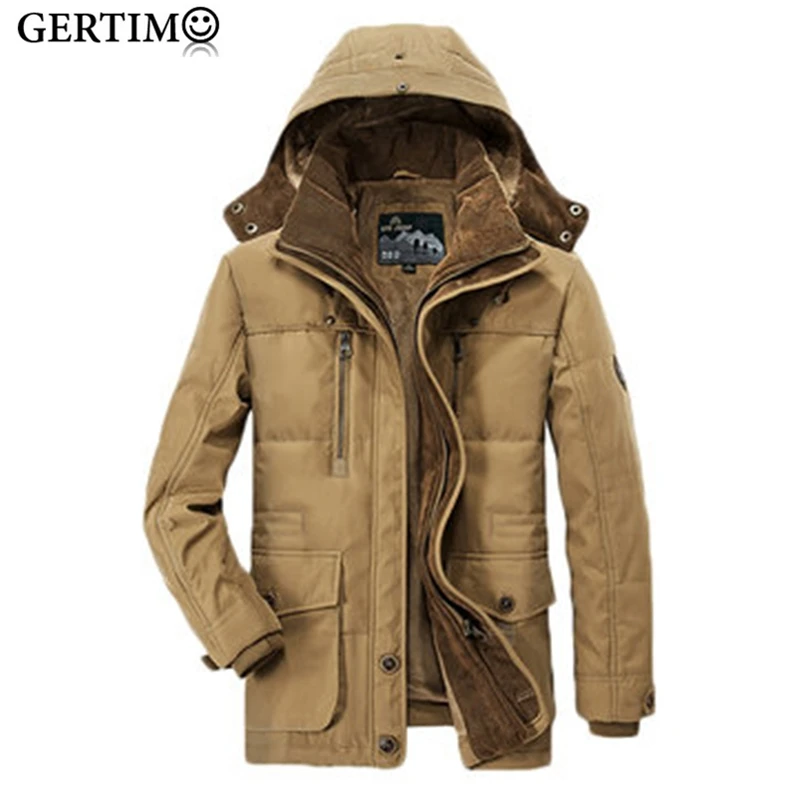 Famous Brand Mens Fleece Jacket Thick Winter Coat Hooded  Solid Color Casual Jacket for man;chaquetas de hombre;veste homme 2022