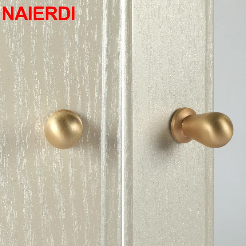 NAIERDI Solid Zinc Alloy European Furniture Handle Vintage Gold Cabinet Pulls Kitchen Cupboard Drawer Knobs Hardware | Обустройство