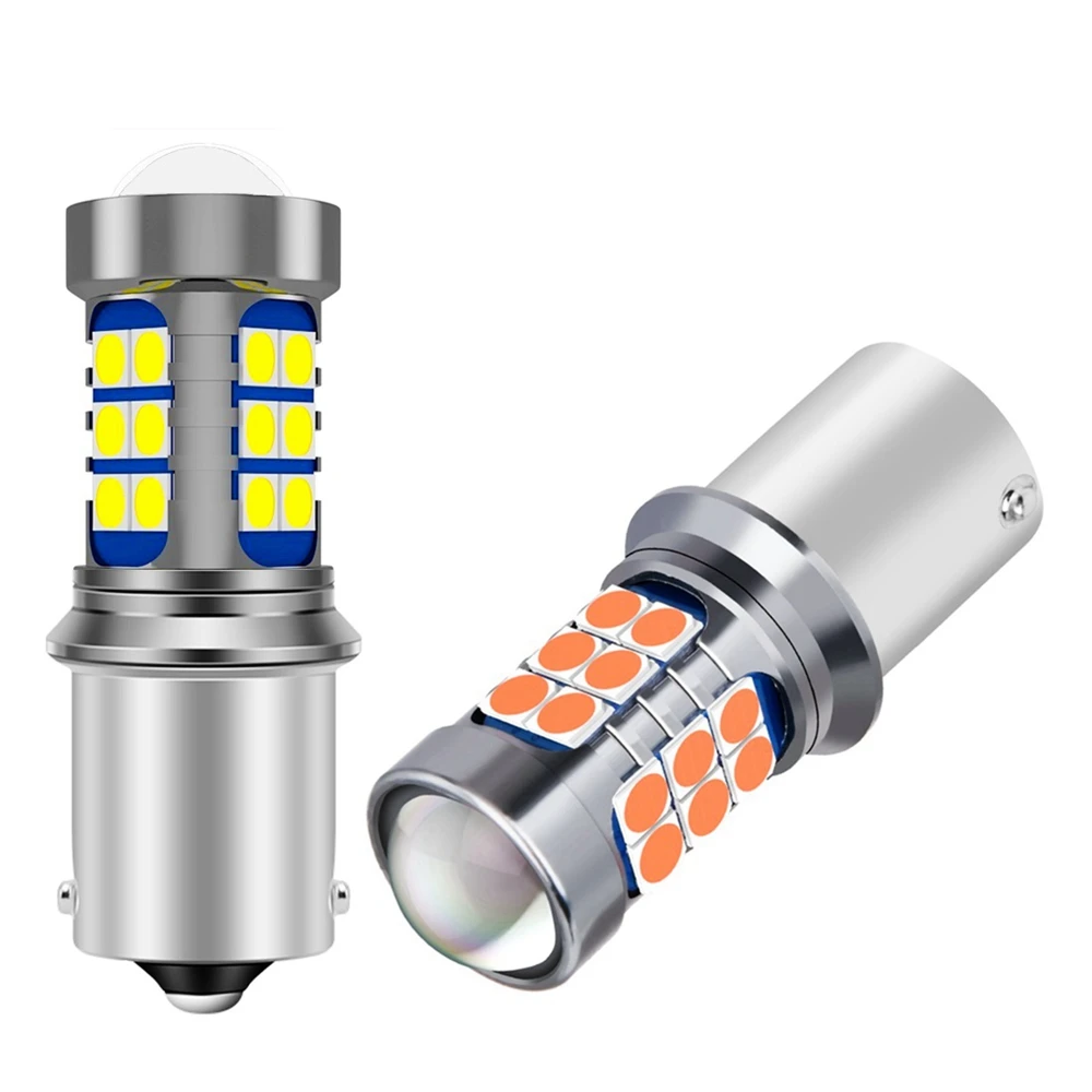 Супер яркие 1156 светодиодный ные автомобильные фонари поворота 7506 BA15S 3030 P21W R5W 2 шт.