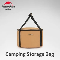 naturehike portable camping storage bag 13 7l big capacity travel sundries bucket 600d oxford cloth outdoor equipment box