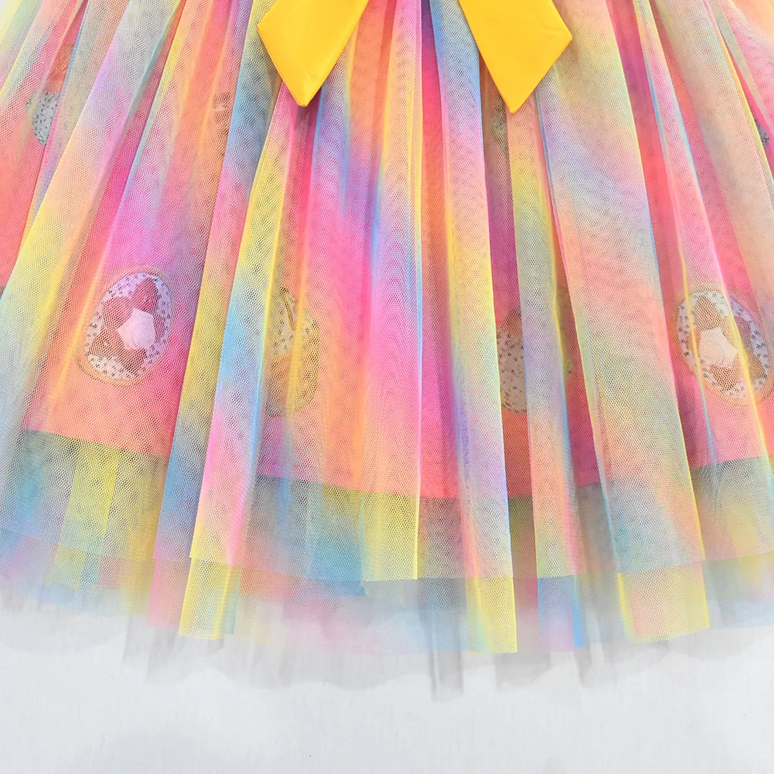 2020 Новинка платье для сцены платье-пачка с бантом и рукавами-пузырьками девочек