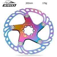 brake rotor electroplate color iiipro mountain bike 140mm 160mm 180mm 203mm 6 bolts stainless steel floating disc
