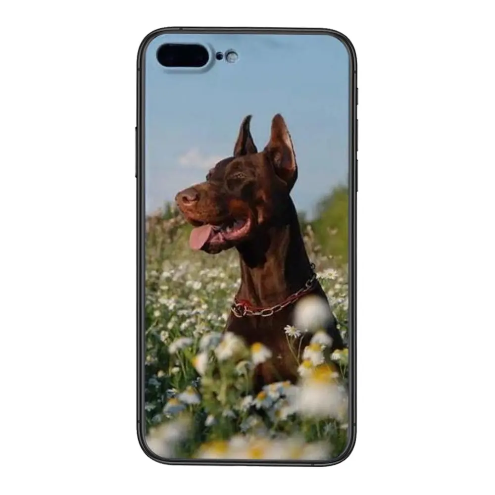 Черный бампер художественный чехол Роскошный Модный Doberman Dog Для Huawei Mate 40 Pro Plus 30 20