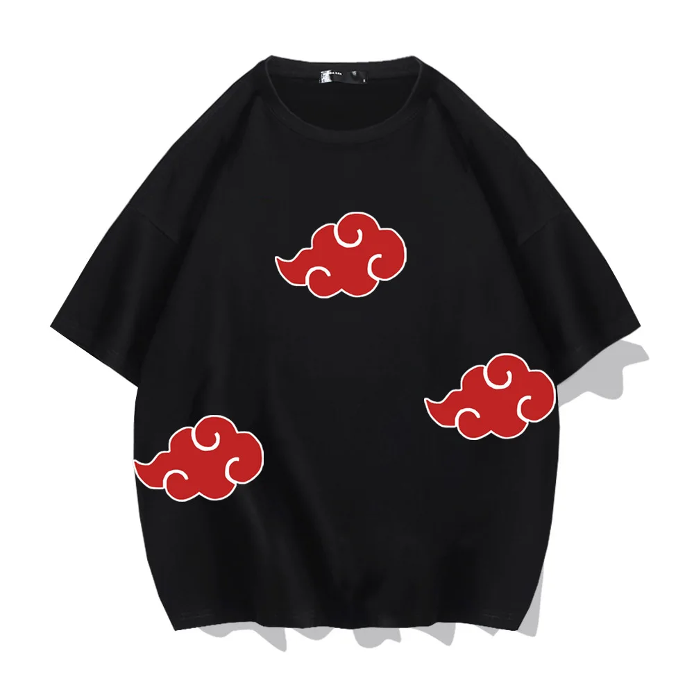 

Anime Ninja Cosplay T-shirts summer loose cotton short sleeve round neck fashion auspicious clouds personality clothes