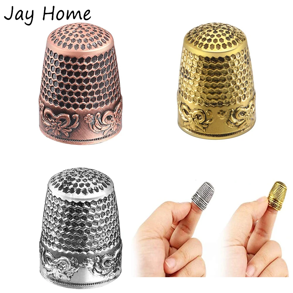 1PC Vintage Sewing Thimble Stainless Steel Tailor Finger Protector Quilting Shield Ring Craft | Дом и сад