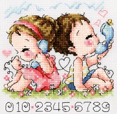 Набор для вышивки крестиком с птицами и цветами персика из хлопка содовой