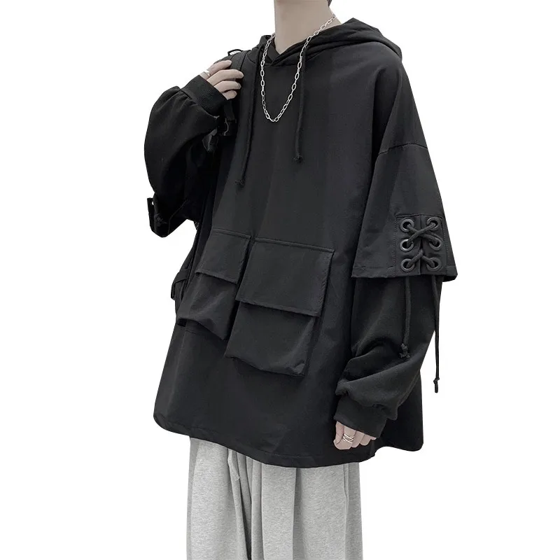 

2021 New Spring Sweatshirt Men Hooded Loose Casual Puffy-handsome Hoodies Personality Popular Logo Jumper