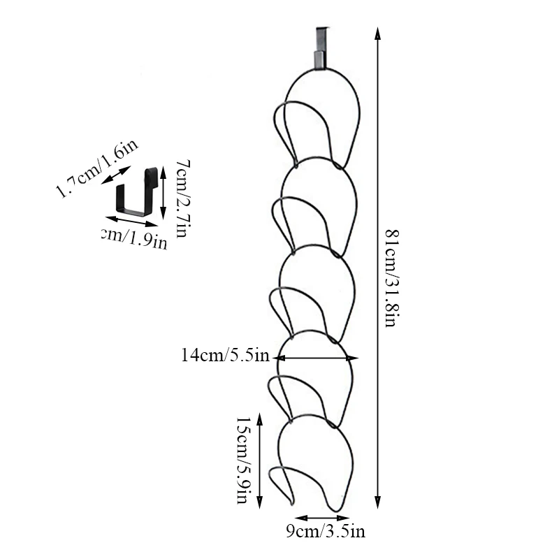 

Wall Mount Storage Hat Rack Hat Stackable Chain Hat Organizer 5 Pack Baseball Cap Holder Hat Bag Hanger Hat Stackable Chain