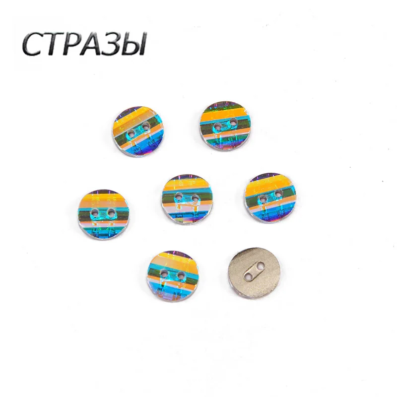 

CTPA3bI 3035 6A Quality Sewing Buttons Crystal AB Glass Rhinestones Sew On Stones Beads For Bags Clothes DIY Design Decoration
