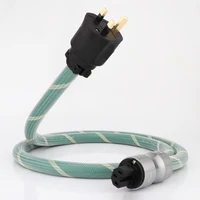 preffair hi end 99 998 pure copper silver plated conductor d502 uk power cable with gold plated uk connector 15a iec mains wire