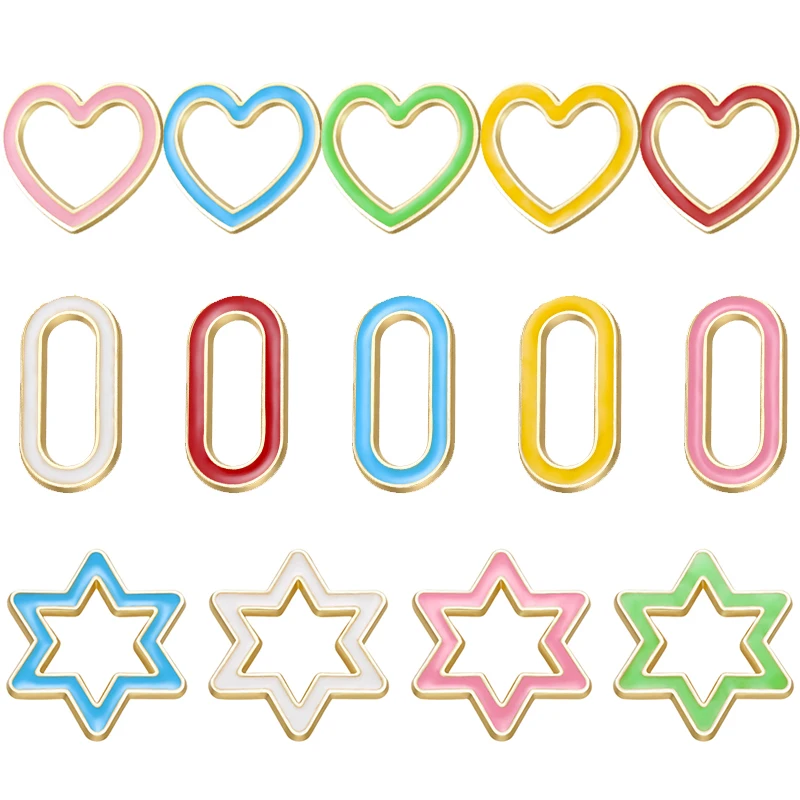 ZHUKOU 2020 heart star charms for Jewelry making accessories supplies DIY handmade necklace earring accessories findings VD724