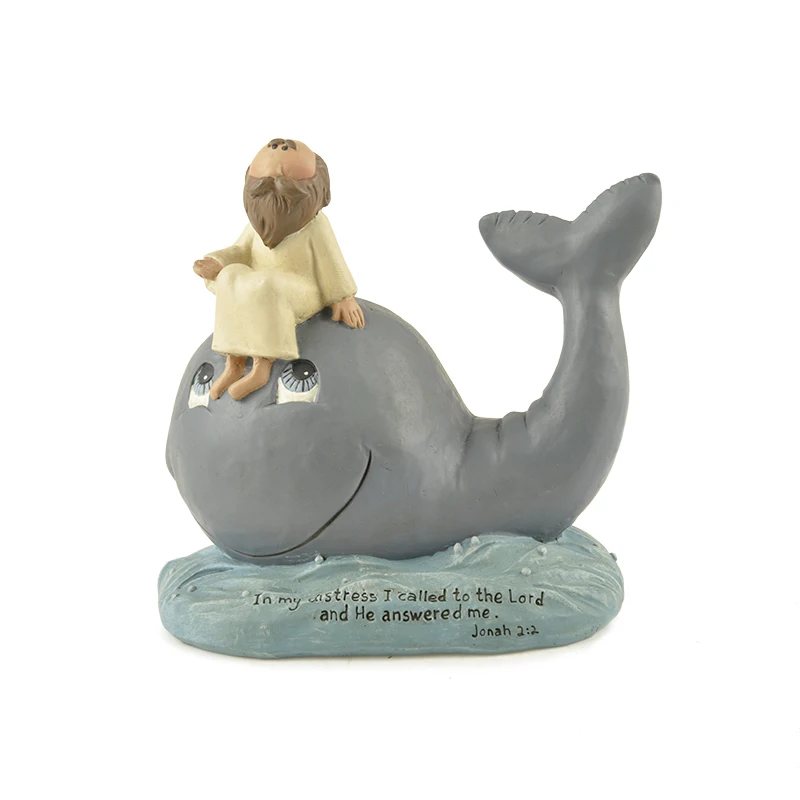 

Christian gift gift BB original resin pose table hand-painted shepherd Jonah and whale five cake two fish ark covenant