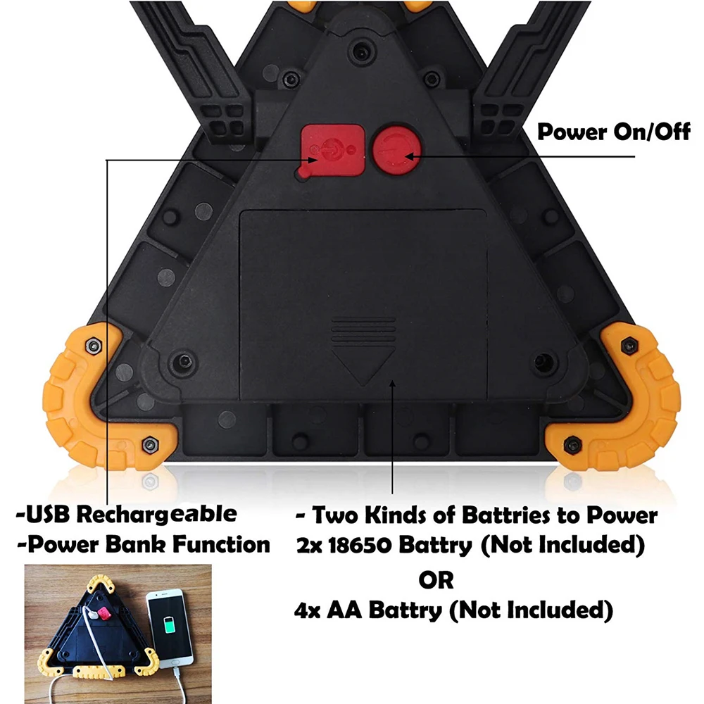 3 в 1 портативный автомобильный треугольный светильник с зарядным устройством