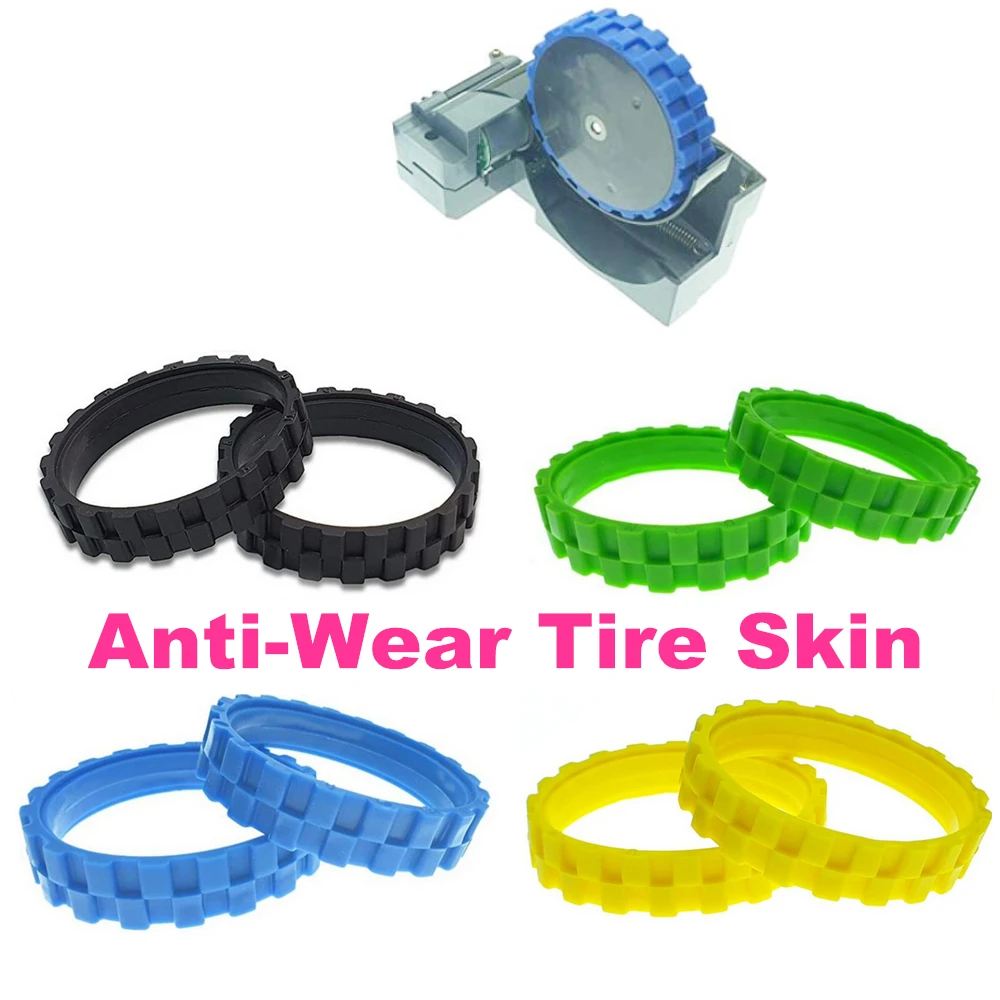 

Anti-Wear Tire Skin Fit For IROBOT ROOMBA Wheels Series 500, 600, 700, 800 and 900 Anti-Slip, Great Adhesion and Easy Assembly.