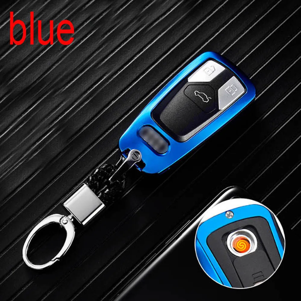 Брелок пряжка для ключей от автомобиля зажигалки - Цвет: blue