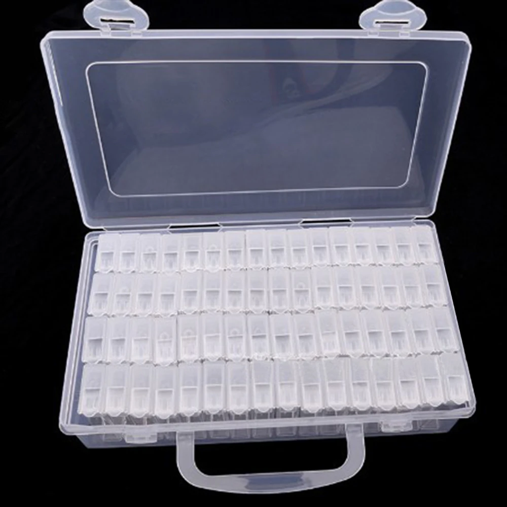 64 сетки алмазов картина аксессуары Стразы ящик для хранения с крышкой из