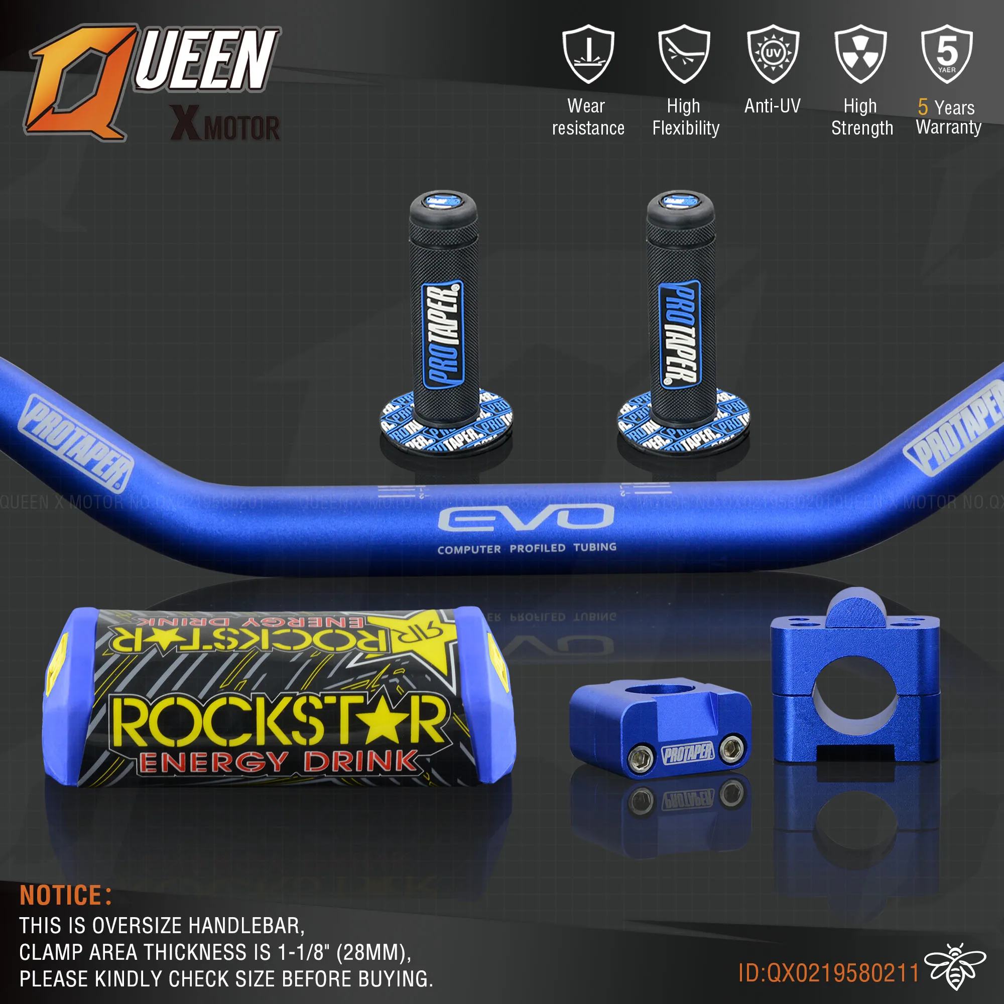 Руль для Pro Taper Pack Bar 1 1/8 &quot6 дней Fatbar Колодки Ручки Pit Racing Dirt Bike мотоцикл с адаптер
