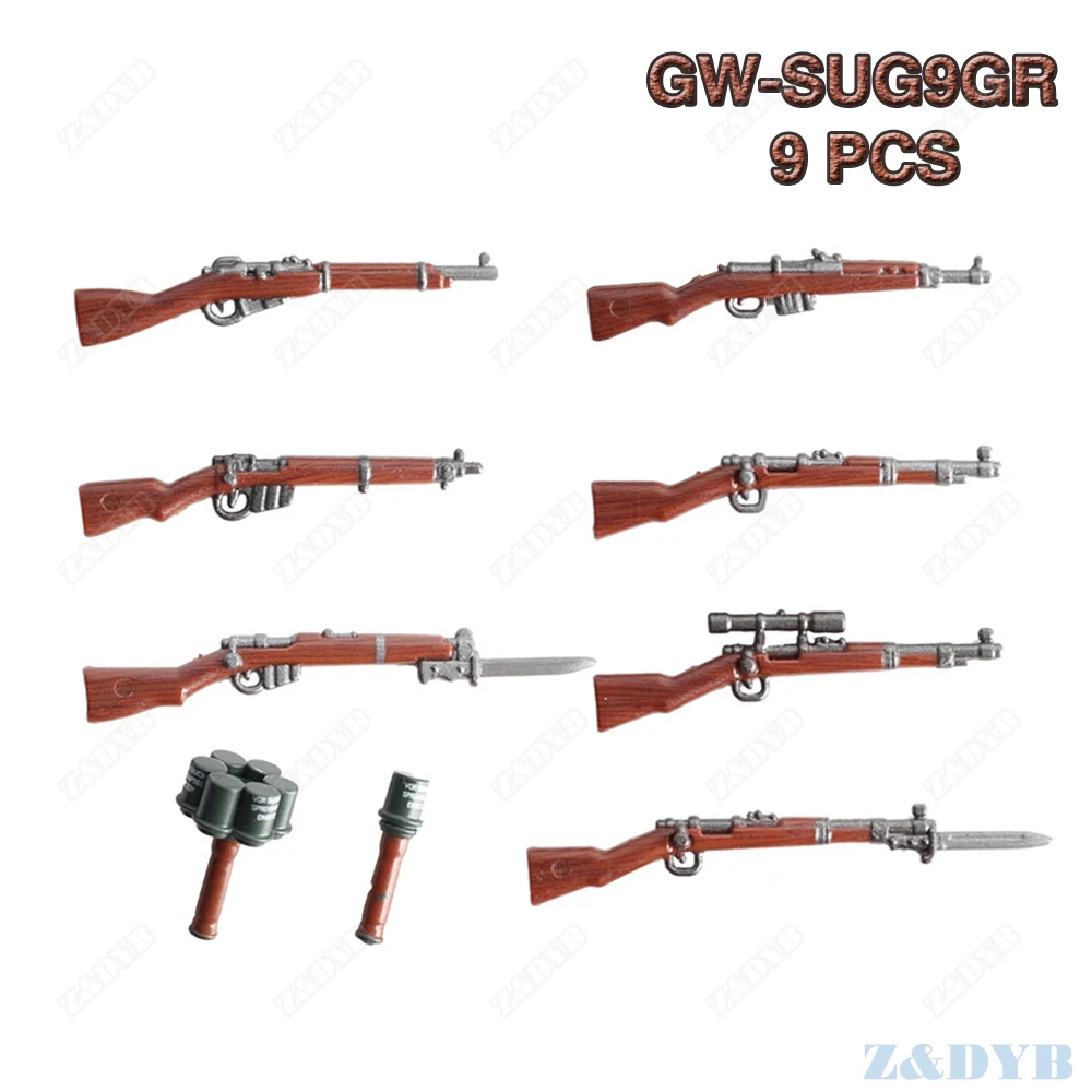 DIY Mosin-Nagant 98K G43 WW2 пистолет MOC детали для военных пистолетов мини-солдат Playmobil