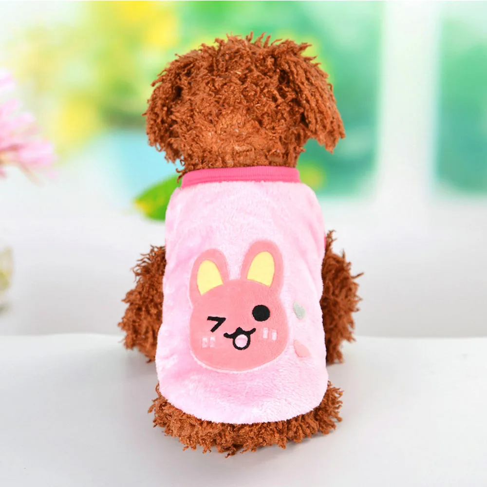 Одежда для домашних животных кошек Зимняя Теплая Флисовая одежда в виде кролика