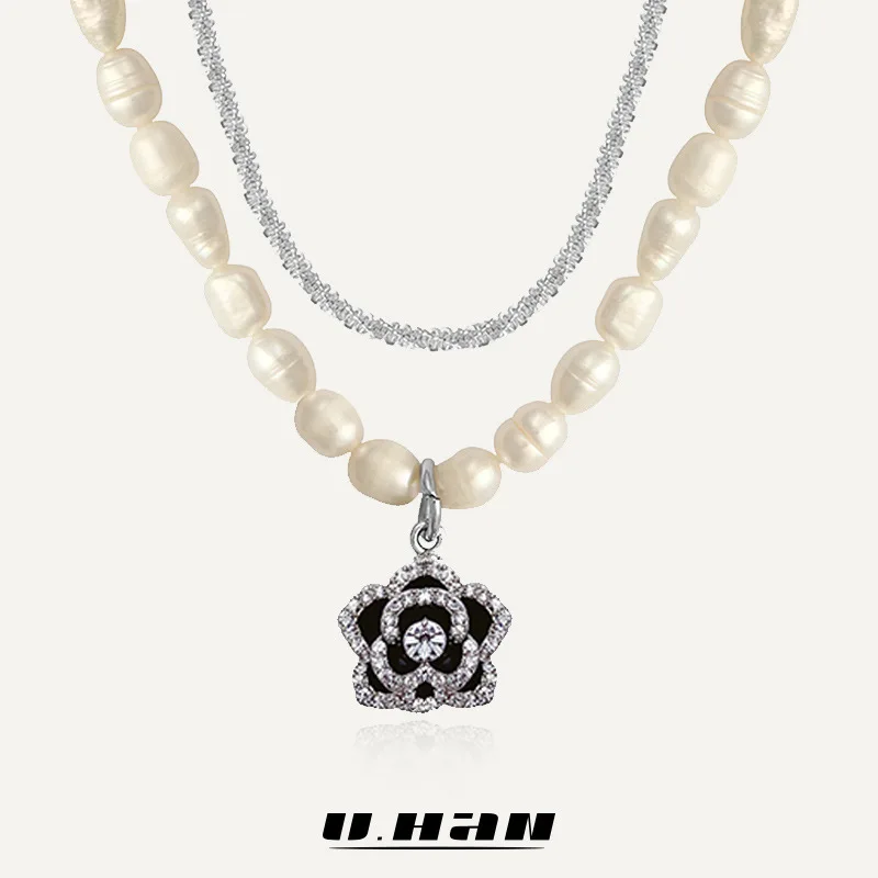 

New Popular Necklace Women Retro Double-layer Pearl Pendant Necklace Korean Fashion Necklaces for Women 2021 Luxury Jewelry