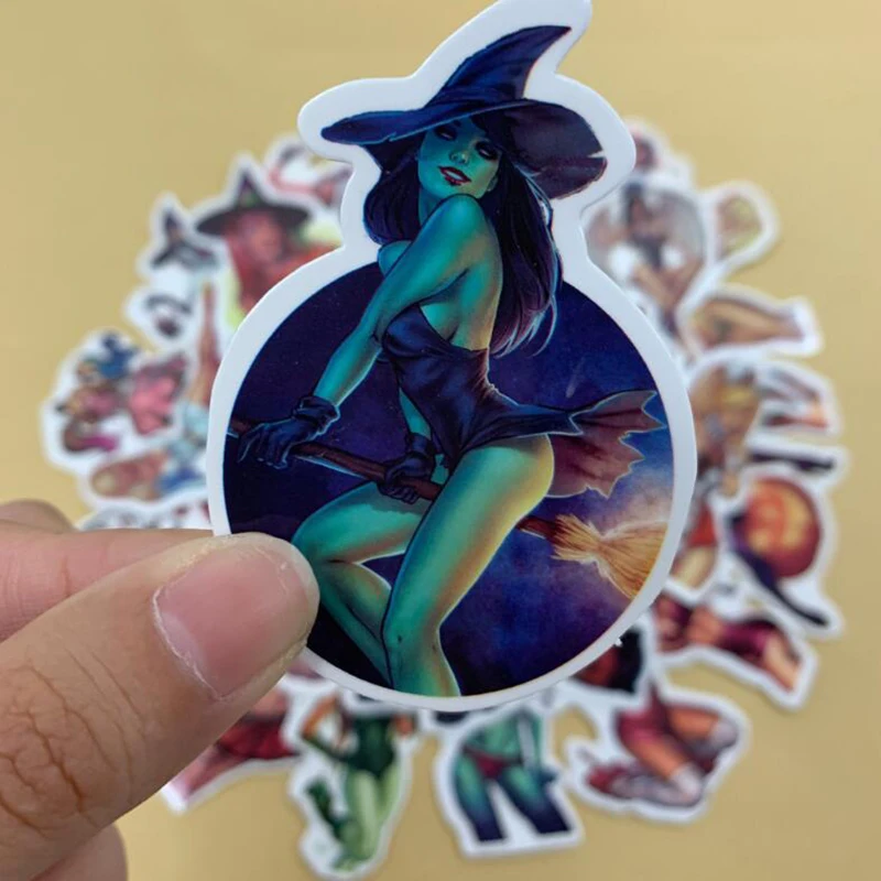 50/шт. полновесная девушка Дьявол ПВХ наклейка художественная коллекция