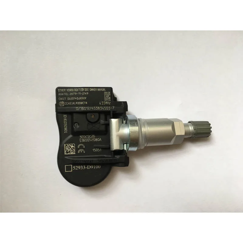 Датчик давления в шинах TPMS 52933-D9100 52933D9100 433 МГц для HYUNDAI 2018 Kia NIRO SPORTAGE 17-19 SORENTO 18-19 G90