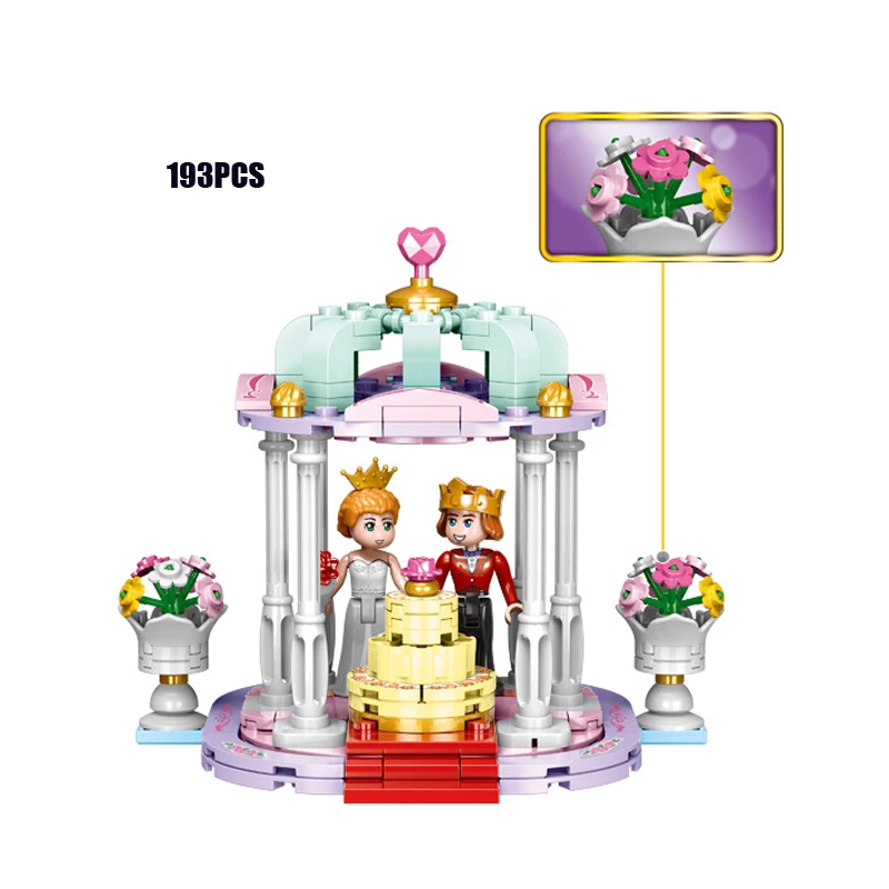 Сказочная история свадьба сцена MOC строительный блок принц фигурки принцесс