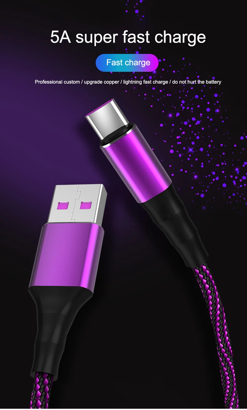 USB C кабель 5A SuperCharge для huawei mate 30 Pro P20 usb type C кабель быстрое зарядное устройство Шнур для передачи данных для samsung A70 Xiaomi Redmi Note7