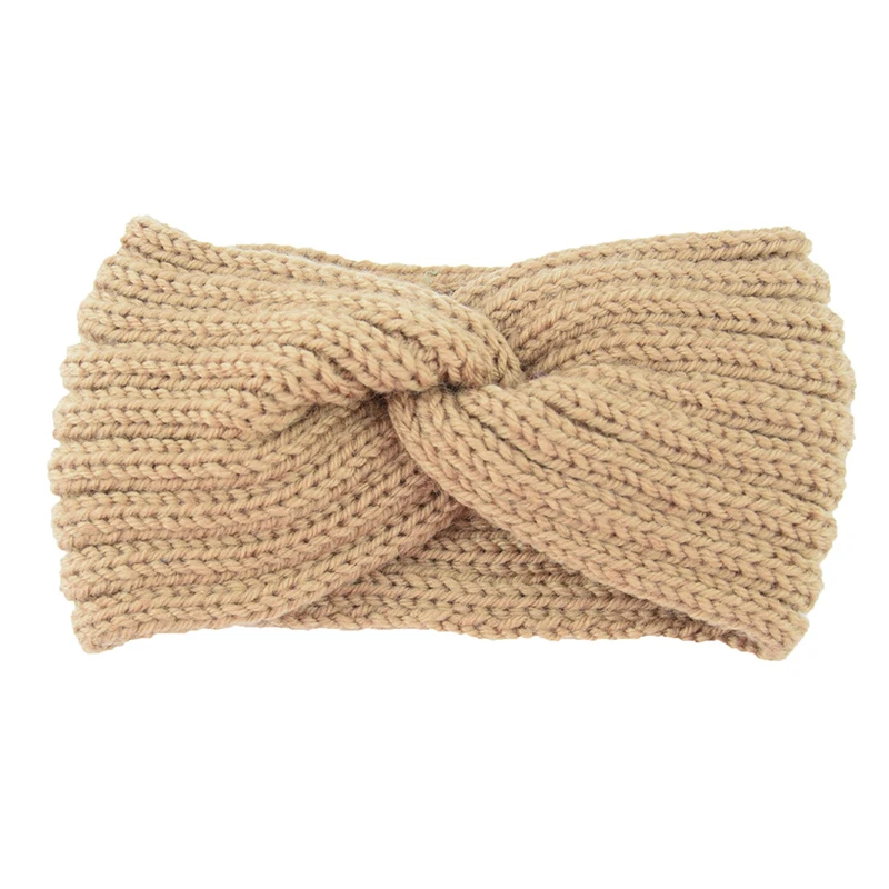 pearl hair clip New Knitted Knot Cross Headband for Women Autumn Winter Girls Hair Accessories Headwear Elastic Hair Band Hair Accessories hair bows for women