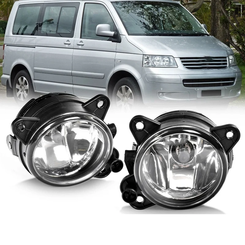 

For Transporter T5 Multivan Caravelle 2004-2009 ​Front Fog Light Fog Lamp Left and Right Side with Bulbs