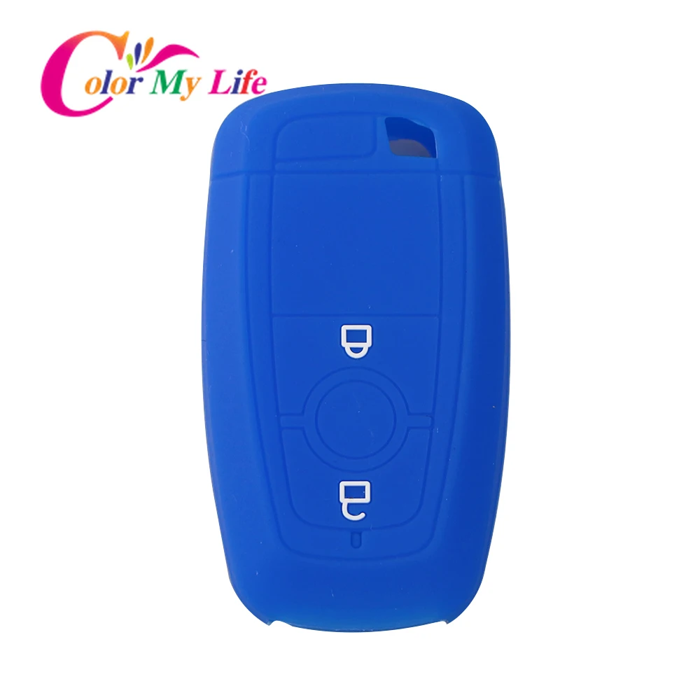 2 кнопки силиконовый автомобильный чехол для брелка с ключом Набор Ford EcoSport 2018 2019