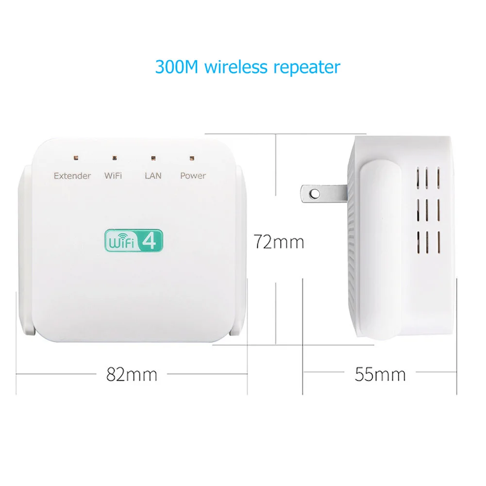 

WD-611U WiFi Repeater 2.4GHz 300Mbps WiFi Range Extender Wi-Fi Amplifier Signal Booster Wireless AP Access Point